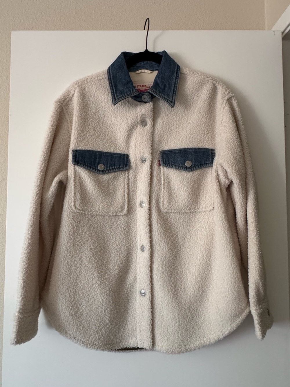Levi's Shacket with Denim Blue Collar & Pockets